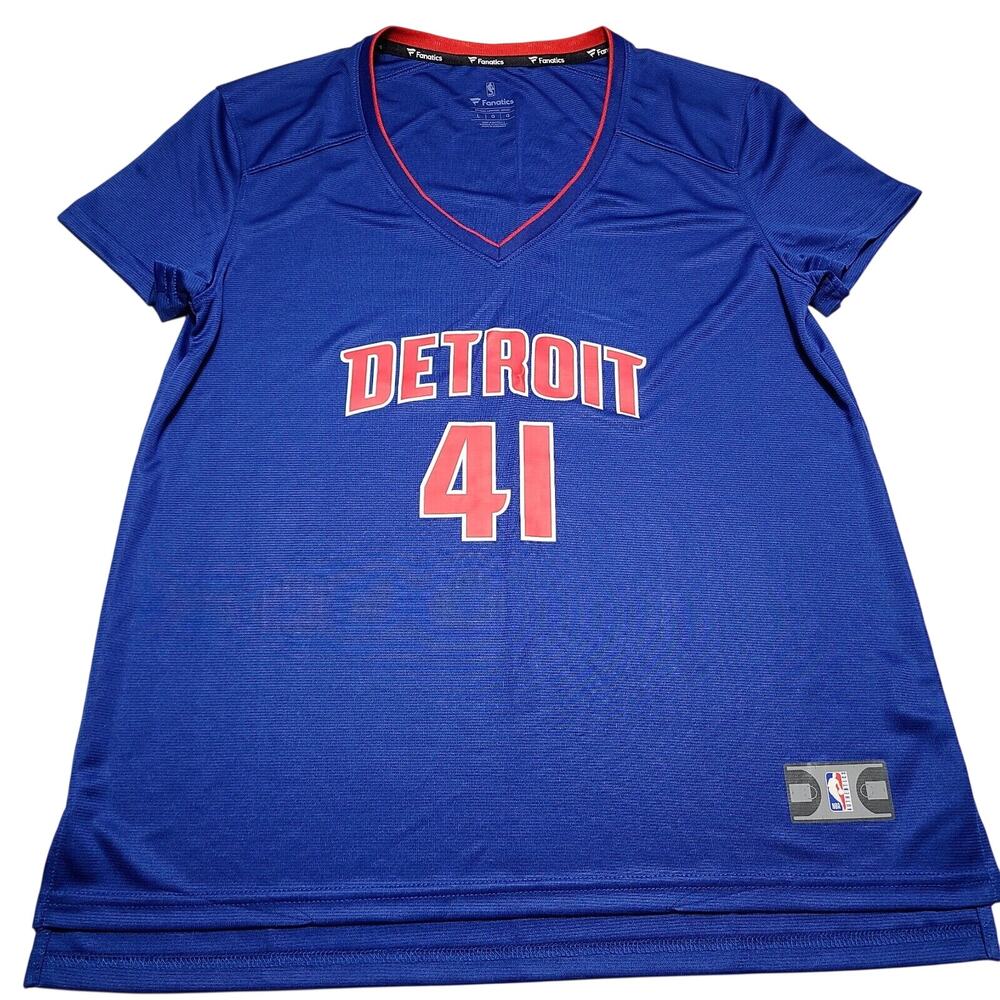 Fanatics Detroit Pistons Saddiq Bey #41 Women’s Jersey Shirt Size Large